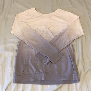 Beautiful Gradient Sweater with Gemstones